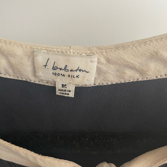 Blue button down blouse with bow - Picture 4 of 4